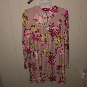 Pink Floral Dress